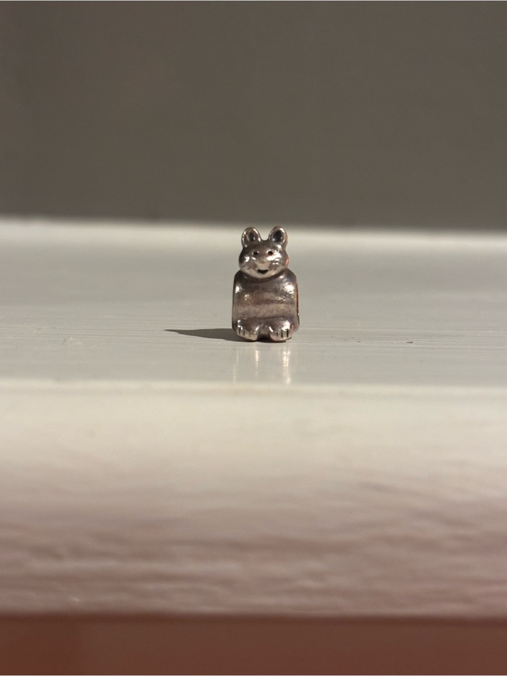 Pandora Tiny Silver Hamster Charm - Silver